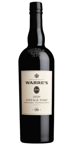 Bottle of Warre's Vintage Port, 2020 by Whelehans Wines. 