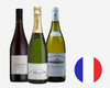 Line up of the three bottles included in our 3 French wines gift case