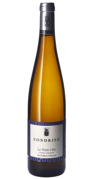 Wine bottle labeled 'Condrieu' on a white background by Whelehans Wines. 